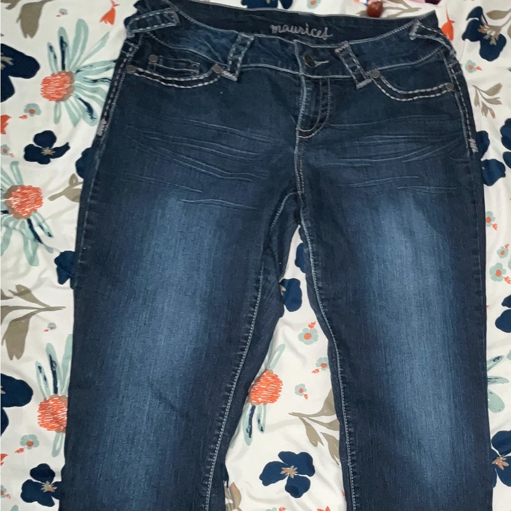 Dark blue jeans